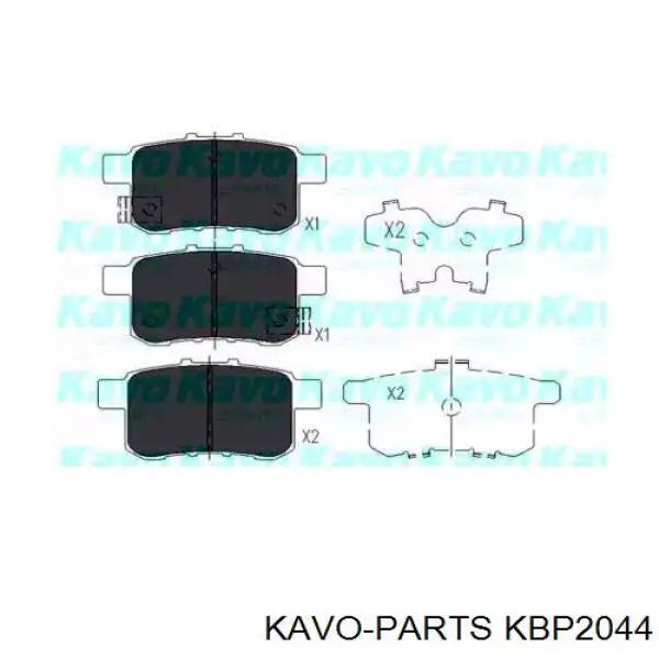 KBP2044 Kavo Parts Колодки тормозные дисковые комплект