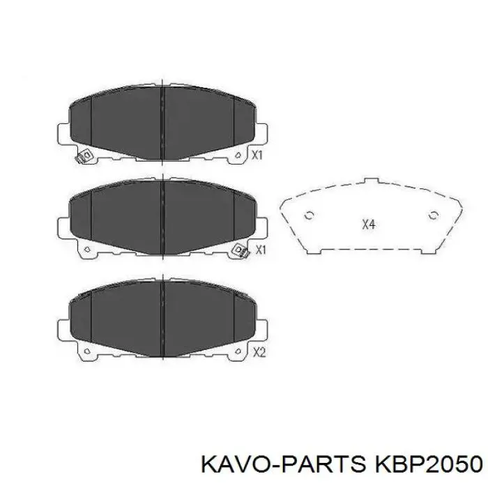 Передние тормозные колодки KBP2050 Kavo Parts