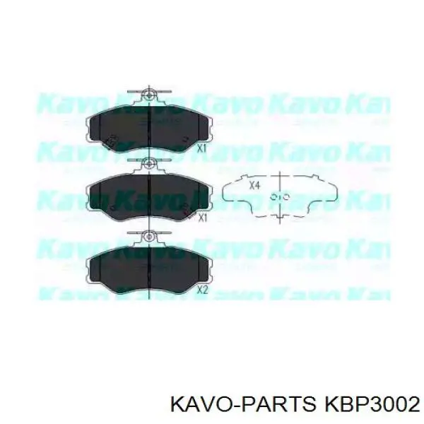 Передние тормозные колодки KBP3002 Kavo Parts