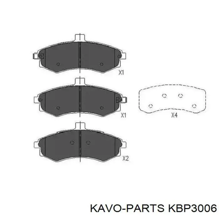 Колодки тормозные передние дисковые Kavo Parts KBP3006