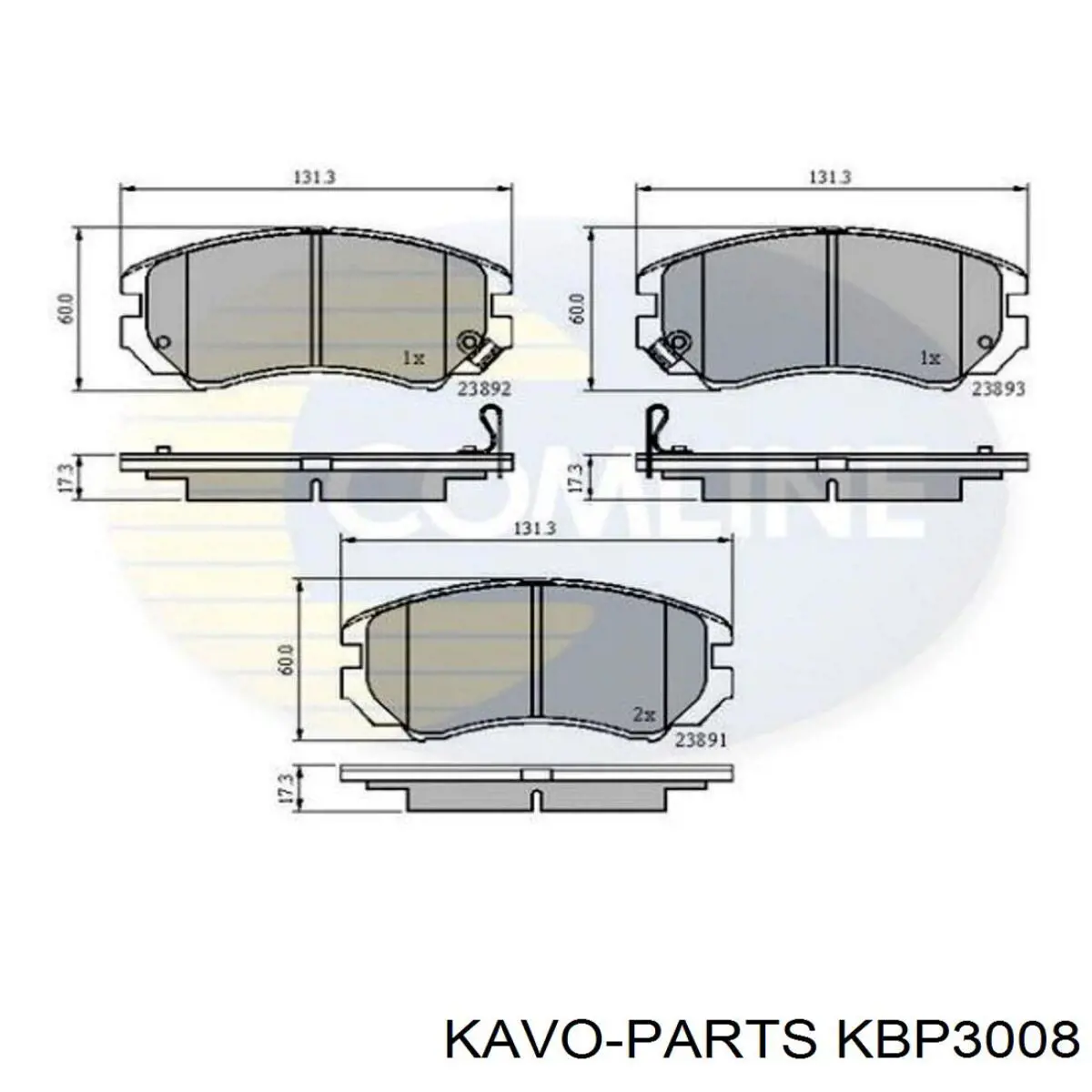 Купить KBP3008 Kavo Parts Колодки тормозные