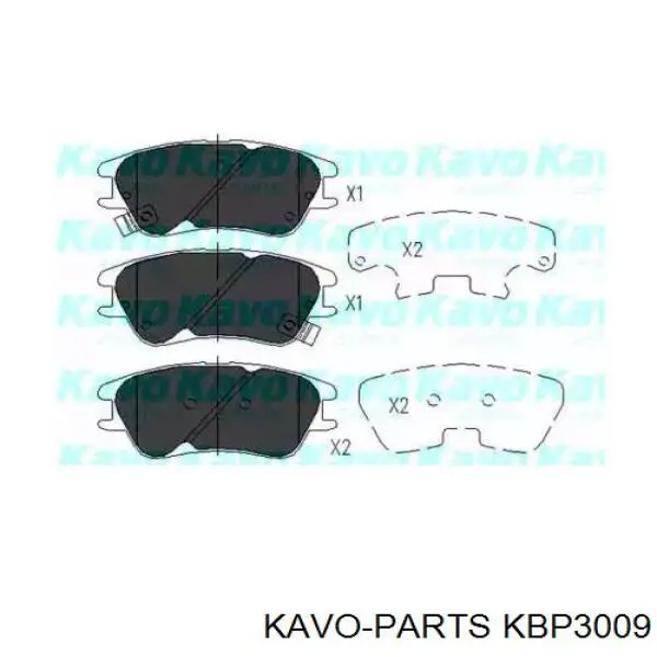 KBP-3009 Kavo Parts колодки тормозные передние дисковые