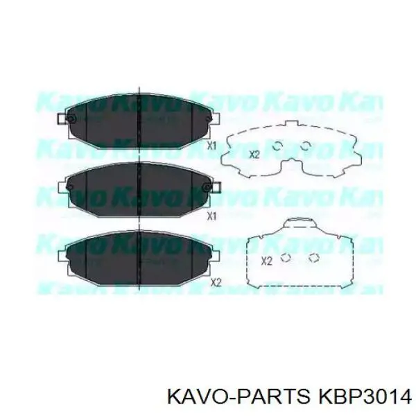 Передние тормозные колодки KBP3014 Kavo Parts