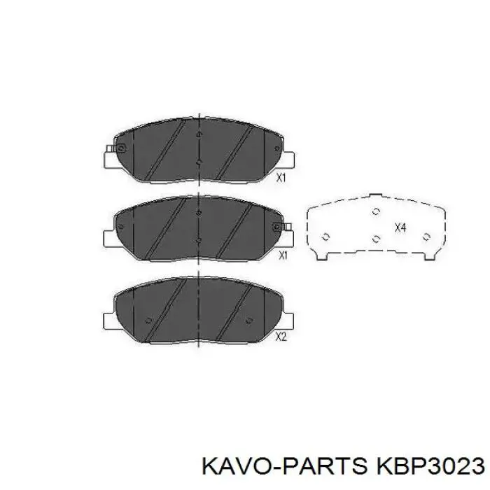 Передние тормозные колодки KBP3023 Kavo Parts