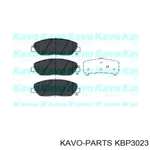 Pastillas de freno delanteras KBP3023 Kavo Parts