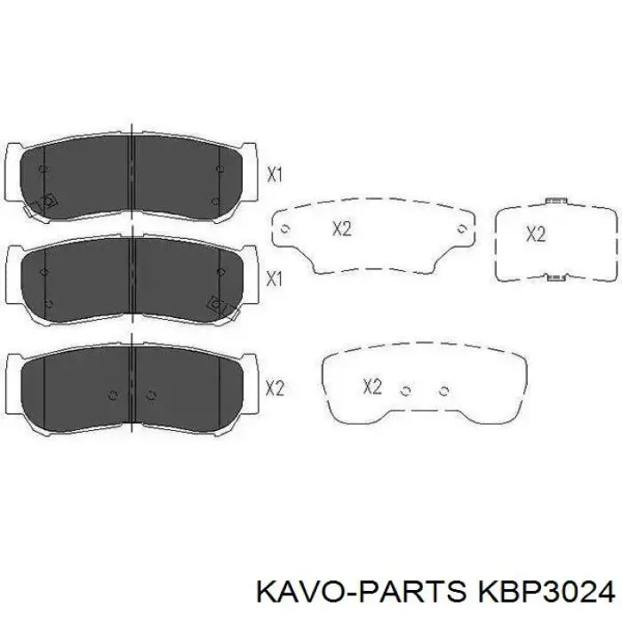 KBP-3024 Kavo Parts задние тормозные колодки