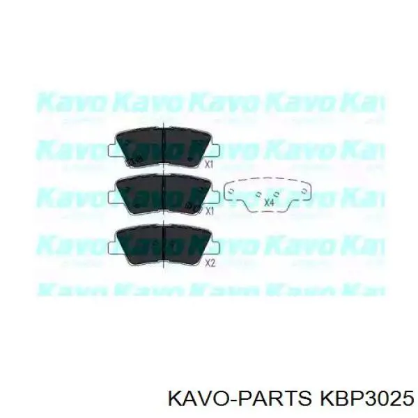 Pastillas de freno traseras KBP3025 Kavo Parts