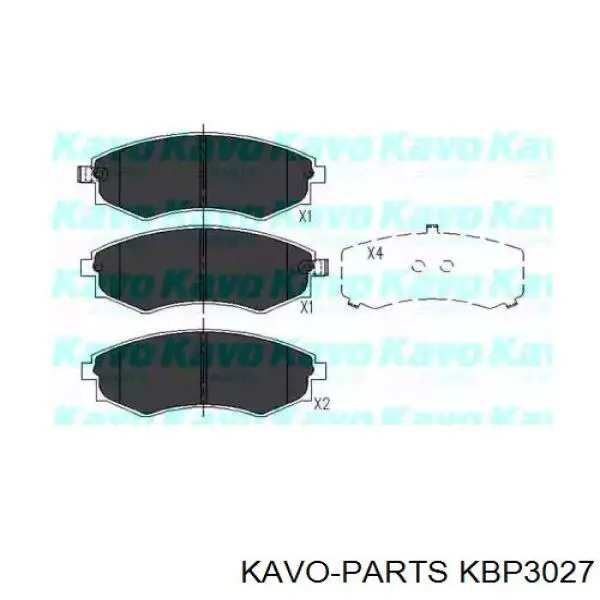 Передние тормозные колодки KBP3027 Kavo Parts