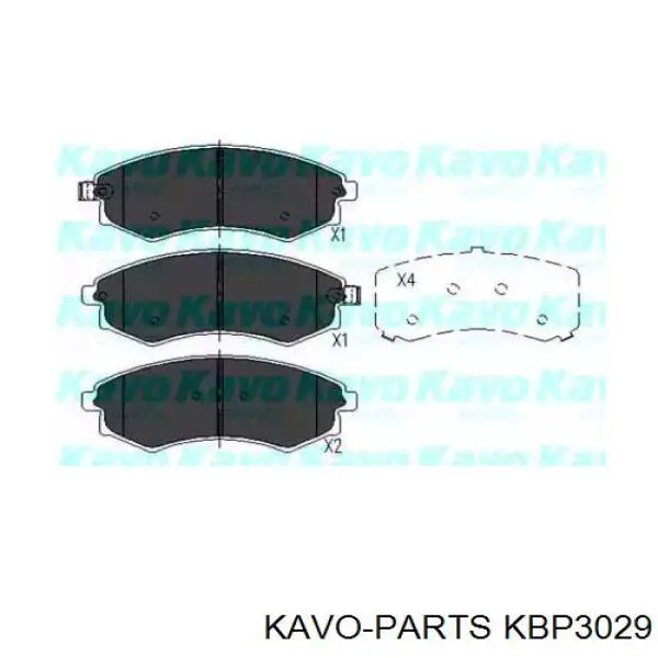 Передние тормозные колодки KBP3029 Kavo Parts