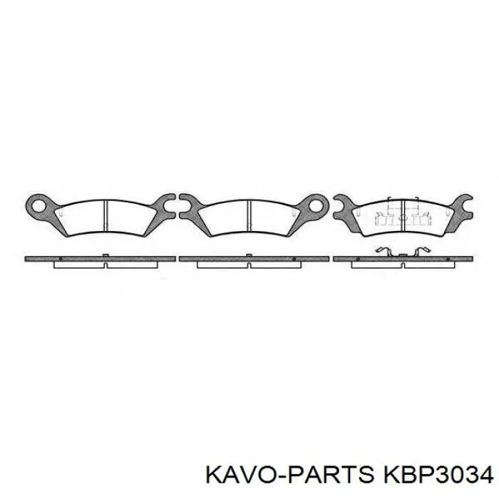 Колодки дисковые  Kavo Parts KBP3034 цена, от 16.19 USD
