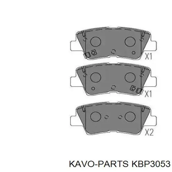 KBP-3053 Kavo Parts задние тормозные колодки