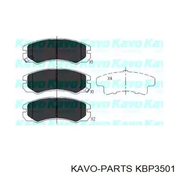 Передние тормозные колодки KBP3501 Kavo Parts