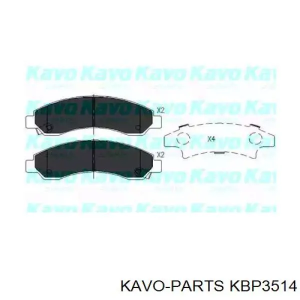 KBP3514 Kavo Parts колодки тормозные передние дисковые