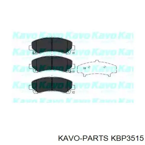 Передние тормозные колодки KBP3515 Kavo Parts