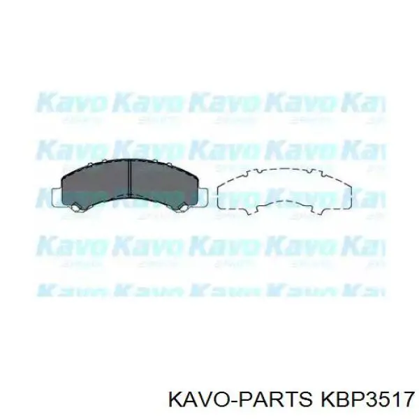 Задние тормозные колодки KBP3517 Kavo Parts