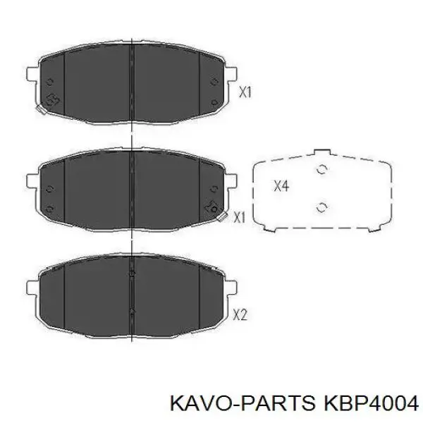 KBP-4004 Kavo Parts передние тормозные колодки