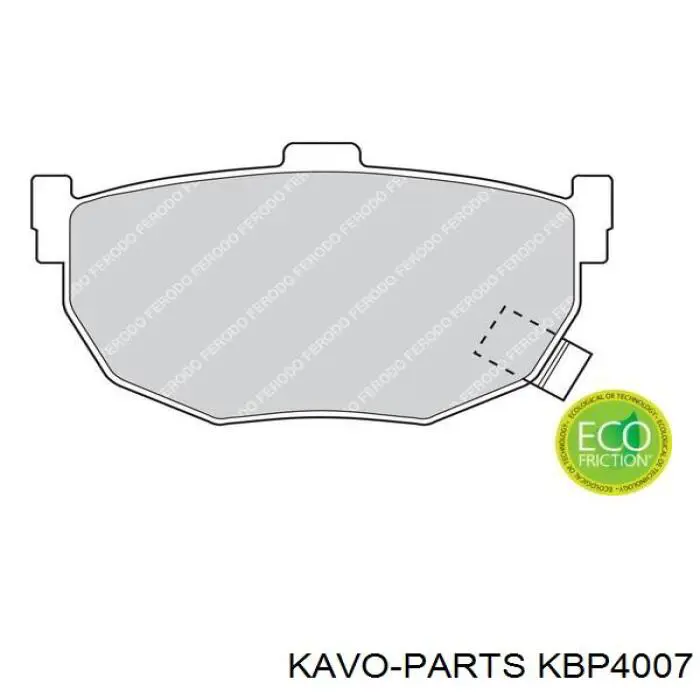 KBP4007 Kavo Parts Колодки тормозные дисковые комплект