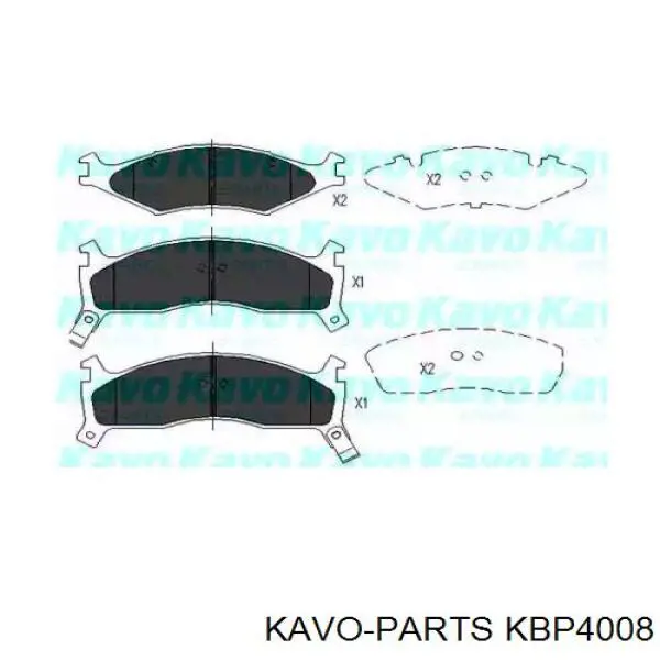 Колодки тормозные передние дисковые Kavo Parts KBP4008