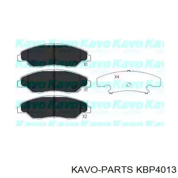 Передние тормозные колодки KBP4013 Kavo Parts