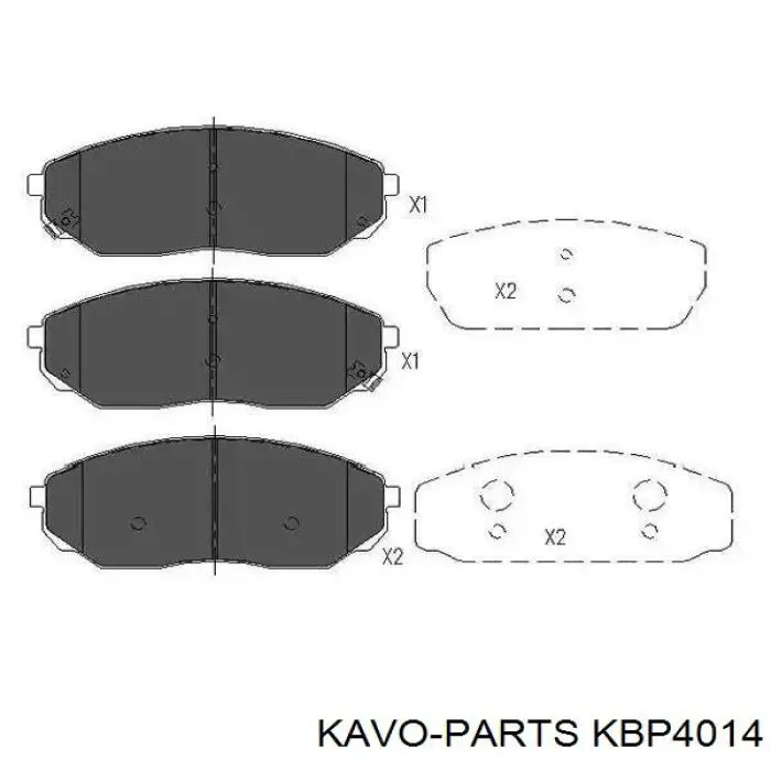 KBP-4014 Kavo Parts sapatas do freio dianteiras de disco