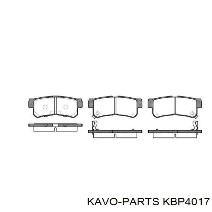 Задние дисковые колодки Kavo Parts KBP4017