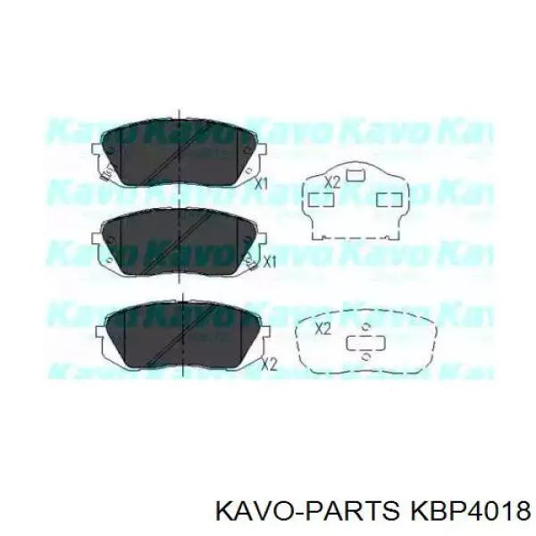 Передние тормозные колодки KBP4018 Kavo Parts