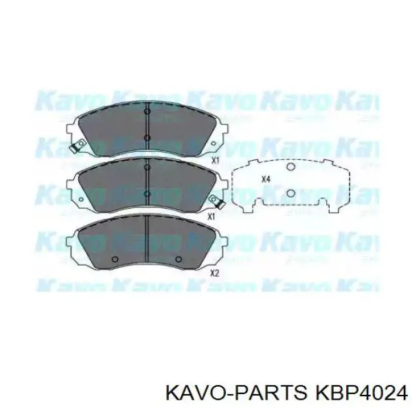 KBP-4024 Kavo Parts sapatas do freio dianteiras de disco