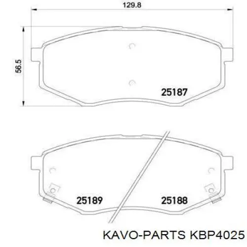 Колодки Kavo Parts KBP4025 цена, от 19.33 USD