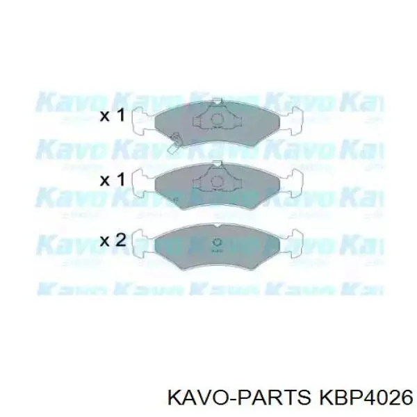 Передние тормозные колодки KBP4026 Kavo Parts