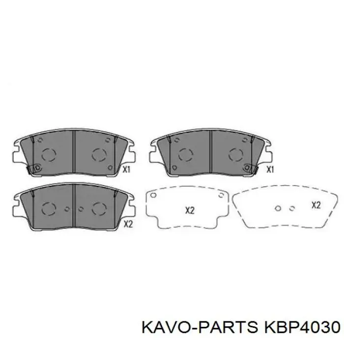 Передние тормозные колодки KBP4030 Kavo Parts