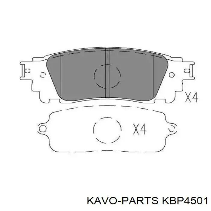 Тормозные колодки Kavo Parts KBP4501