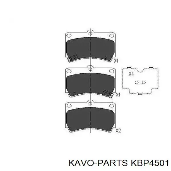 KBP-4501 Kavo Parts sapatas do freio dianteiras de disco
