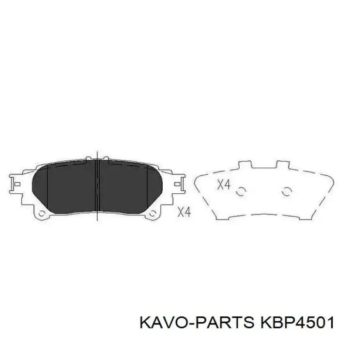 Колодки Kavo Parts KBP4501 цена, от 13.10 USD