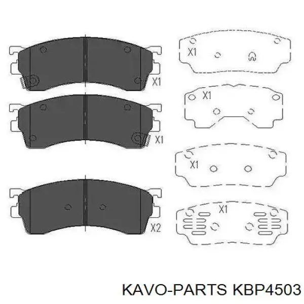 KBP-4503 Kavo Parts sapatas do freio dianteiras de disco