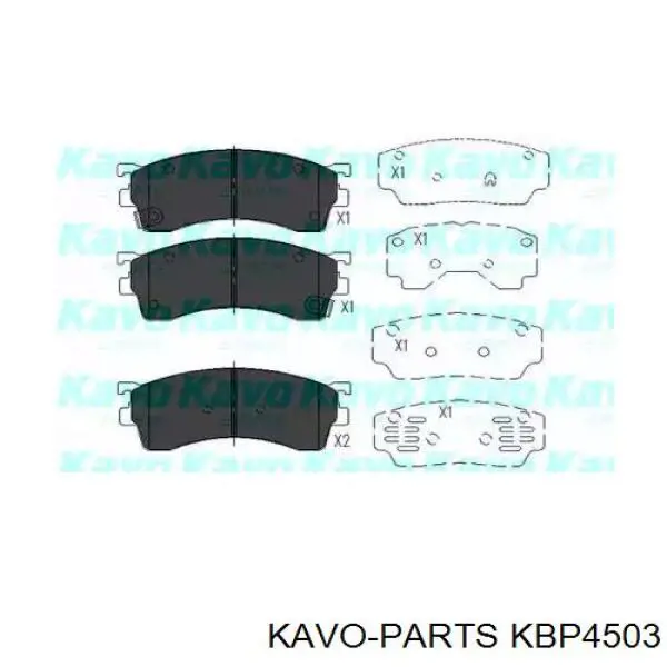 Pastillas de freno delanteras KBP4503 Kavo Parts