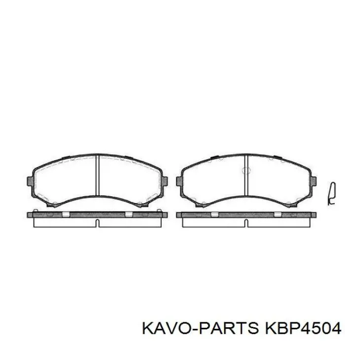 Передние тормозные колодки KBP4504 Kavo Parts