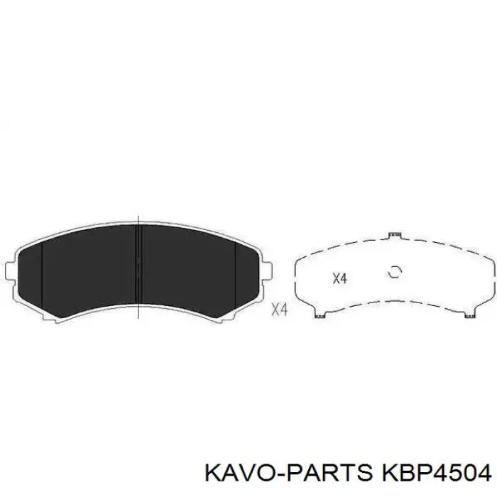 KBP-4504 Kavo Parts sapatas do freio dianteiras de disco