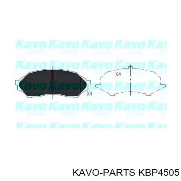 Передние тормозные колодки KBP4505 Kavo Parts