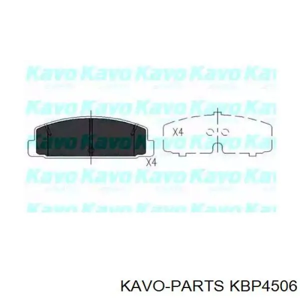 Pastillas de freno traseras KBP4506 Kavo Parts
