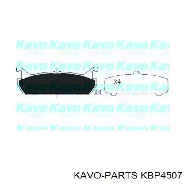 KBP-4507 Kavo Parts задние тормозные колодки