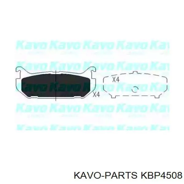 Pastillas de freno traseras KBP4508 Kavo Parts