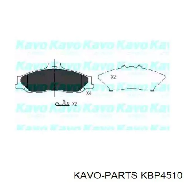 Передние тормозные колодки KBP4510 Kavo Parts