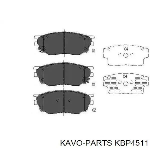 Передние тормозные колодки KBP4511 Kavo Parts