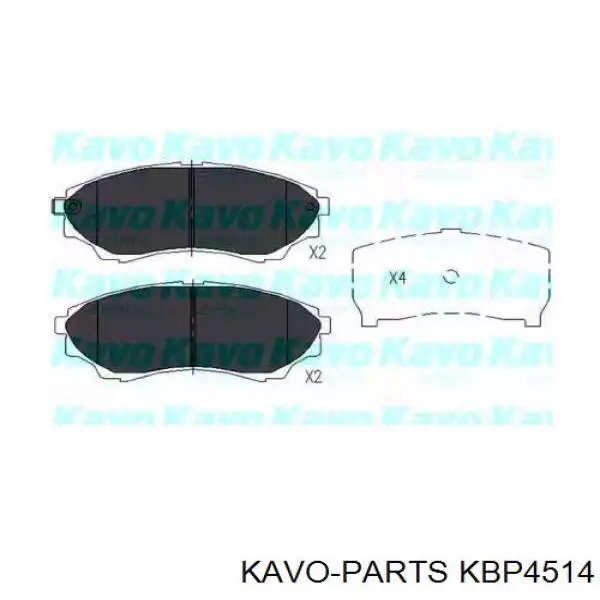 Передние тормозные колодки KBP4514 Kavo Parts