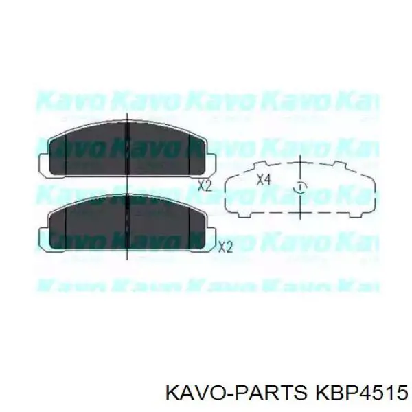 Передние тормозные колодки KBP4515 Kavo Parts