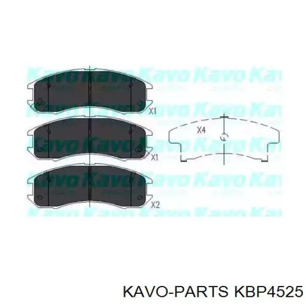 Передние тормозные колодки KBP4525 Kavo Parts