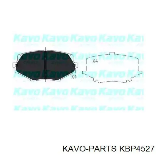 Передние тормозные колодки KBP4527 Kavo Parts