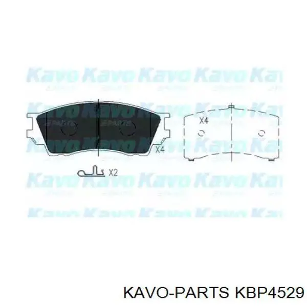 Передние тормозные колодки KBP4529 Kavo Parts