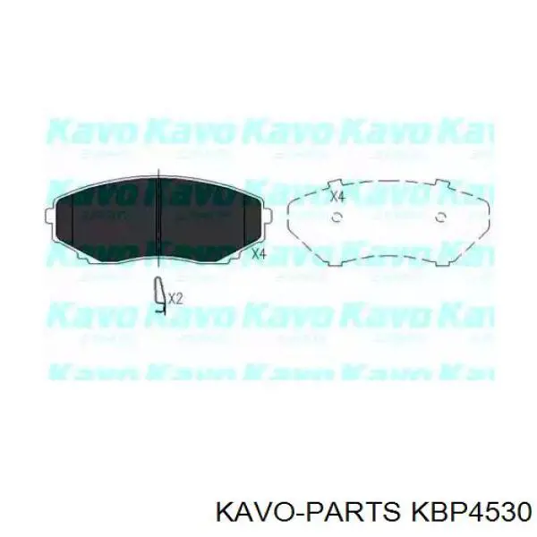 Передние тормозные колодки KBP4530 Kavo Parts