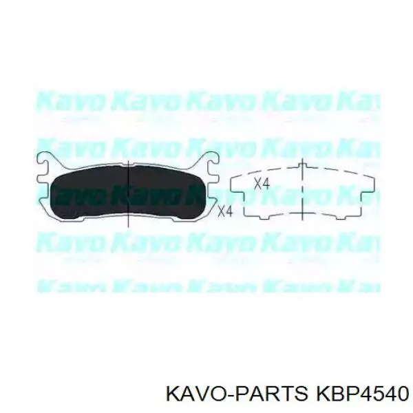 KBP-4540 Kavo Parts задние тормозные колодки